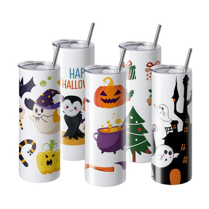 Sublimation Tumblers, 16-Pack 20 oz Stainless Steel with Lids