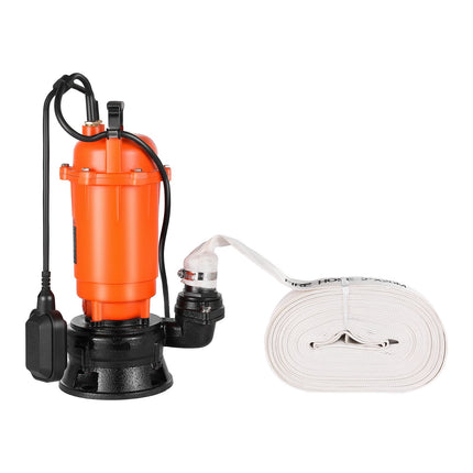 Submersible Trash Pump 1500W, Float Switch, 18 m Lift