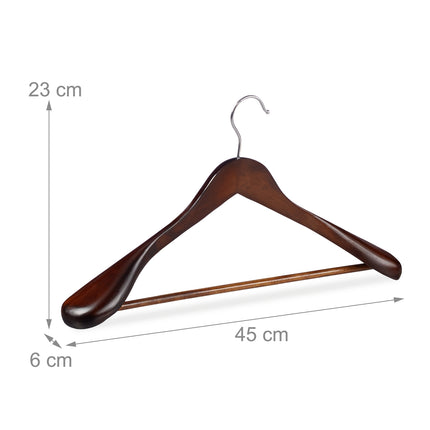 Suit Hangers with Wide Shoulder Support, Set of 8