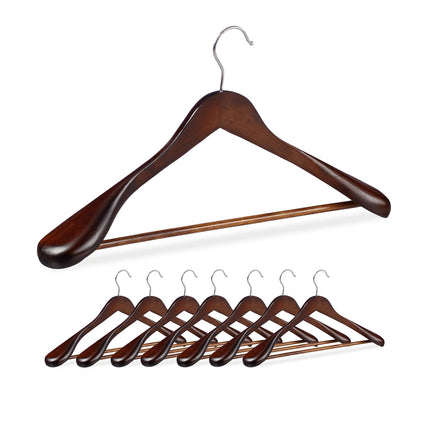 Suit Hangers with Wide Shoulder Support, Set of 8