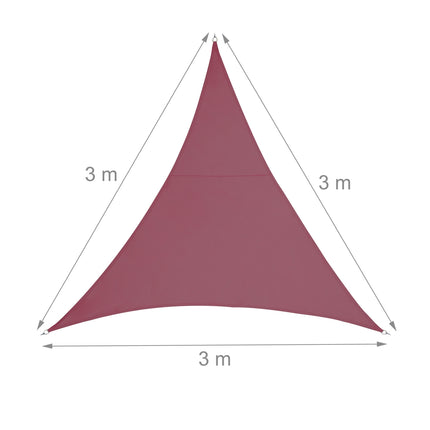 Sun sail polyester triangular burgundy