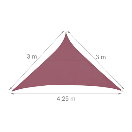 Sun sail polyester triangular burgundy
