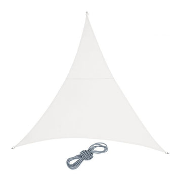 Sun sail polyester triangular cream colored