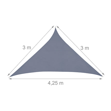 Sun sail polyester triangular dark grey