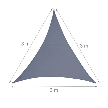 Sun sail polyester triangular dark grey