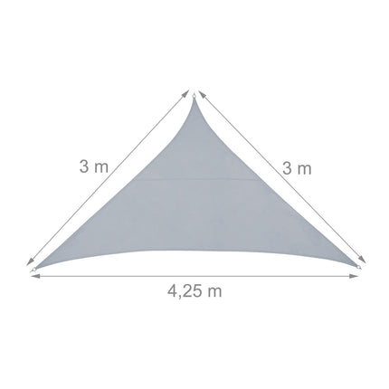 Sun sail polyester triangular light grey