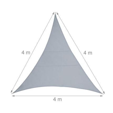 Sun sail polyester triangular light grey