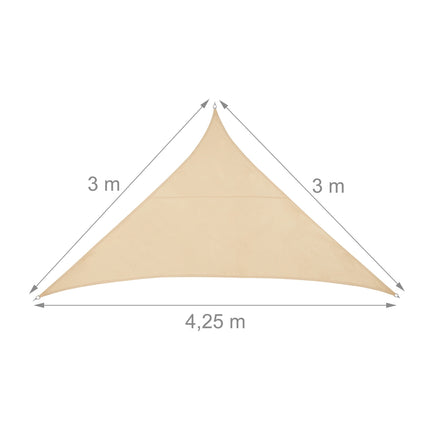 Sun sail polyester triangular sand