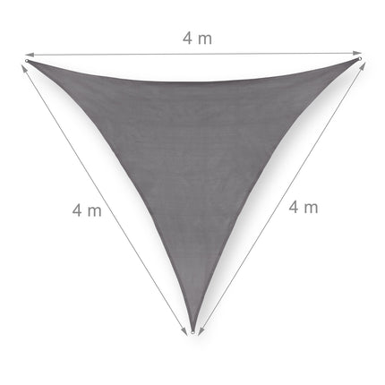 Sun sail polyethylene triangular gray
