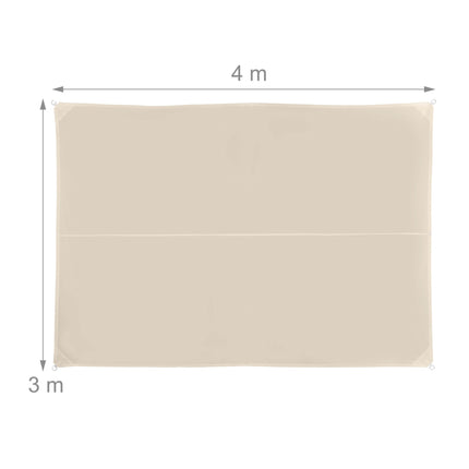 Sun sail rectangular beige