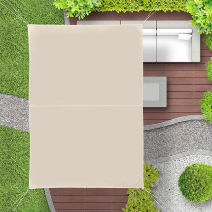 Sun sail rectangular beige