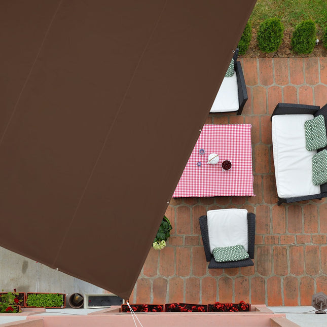Sun sail rectangular brown