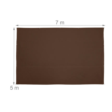 Sun sail rectangular brown