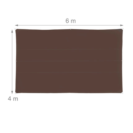 Sun sail rectangular brown