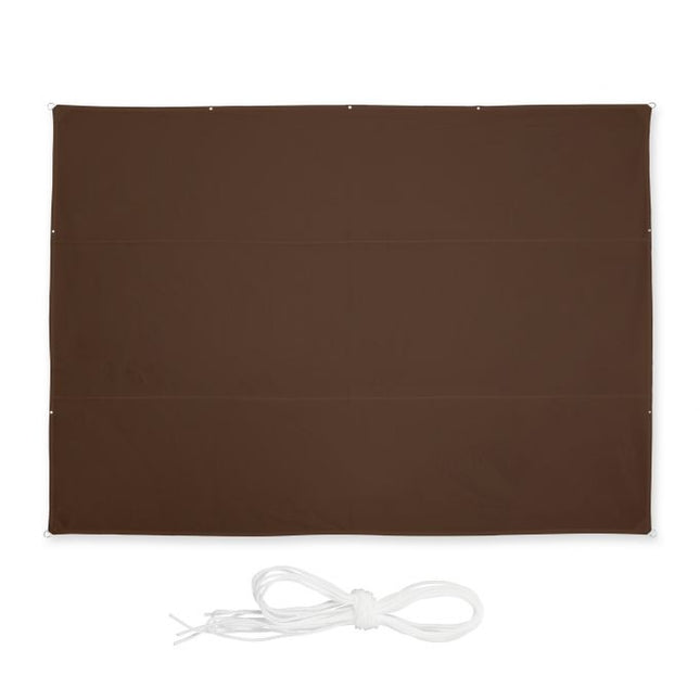 Sun sail rectangular brown