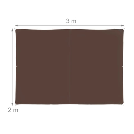 Sun sail rectangular brown