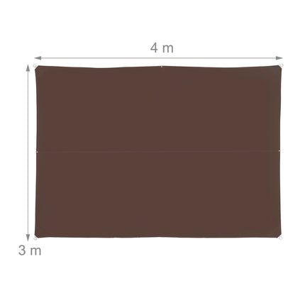 Sun sail rectangular brown