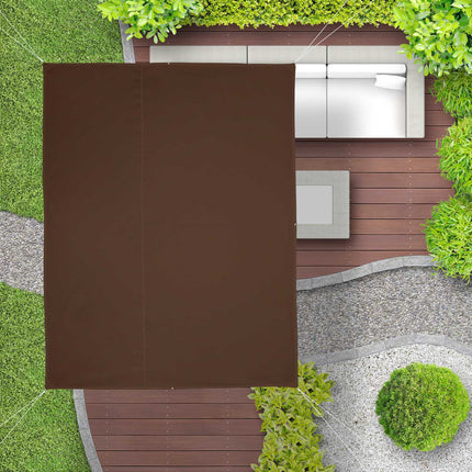 Sun sail rectangular brown