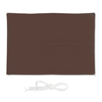 Sun sail rectangular brown