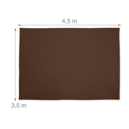 Sun sail rectangular brown