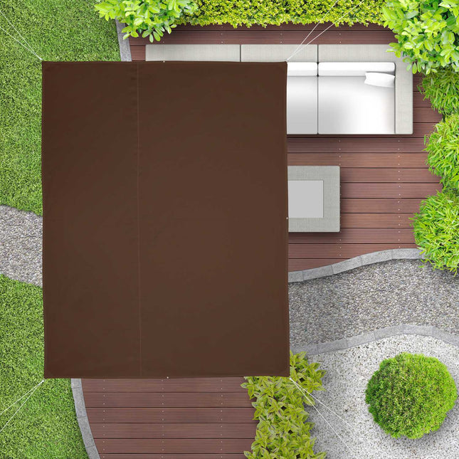 Sun sail rectangular brown