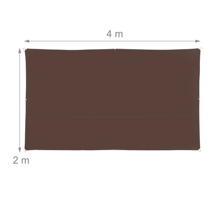 Sun sail rectangular brown
