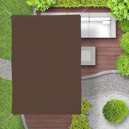 Sun sail rectangular brown