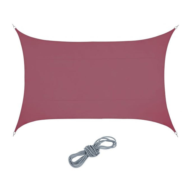 Sun sail rectangular burgundy