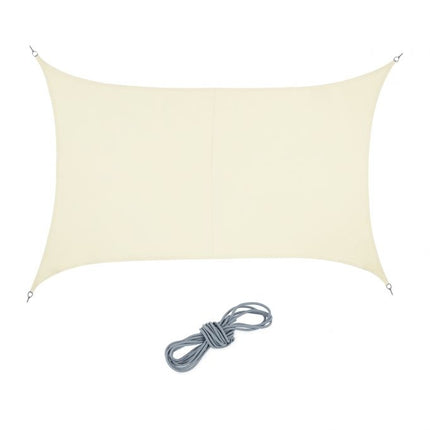 Sun sail rectangular cream colored