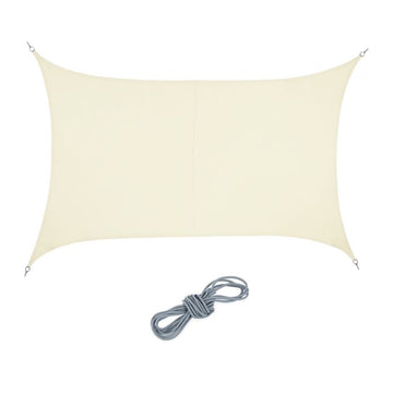 Sun sail rectangular cream colored