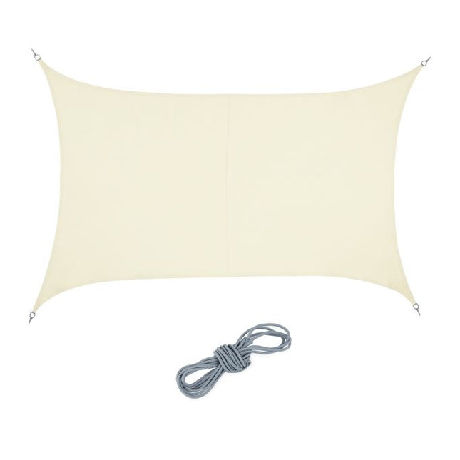 Sun sail rectangular cream colored