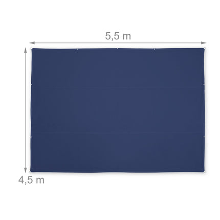 Sun sail rectangular dark blue