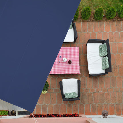 Sun sail rectangular dark blue