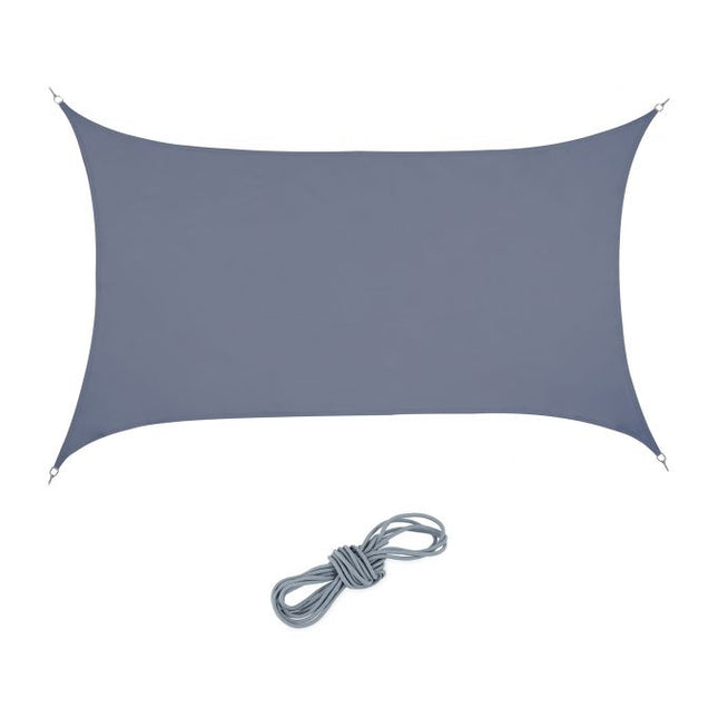 Sun sail rectangular dark grey