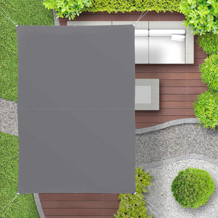 Sun sail rectangular grey