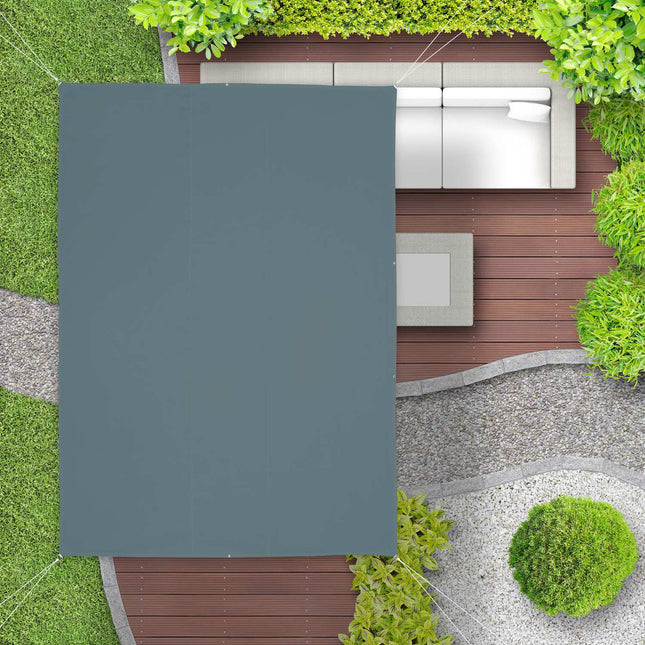 Sun sail rectangular grey