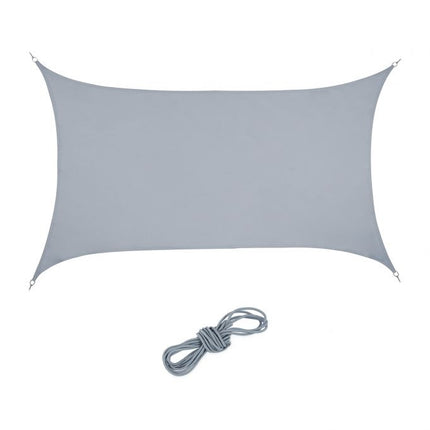 Sun sail rectangular light grey