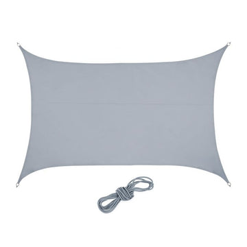 Sun sail rectangular light grey