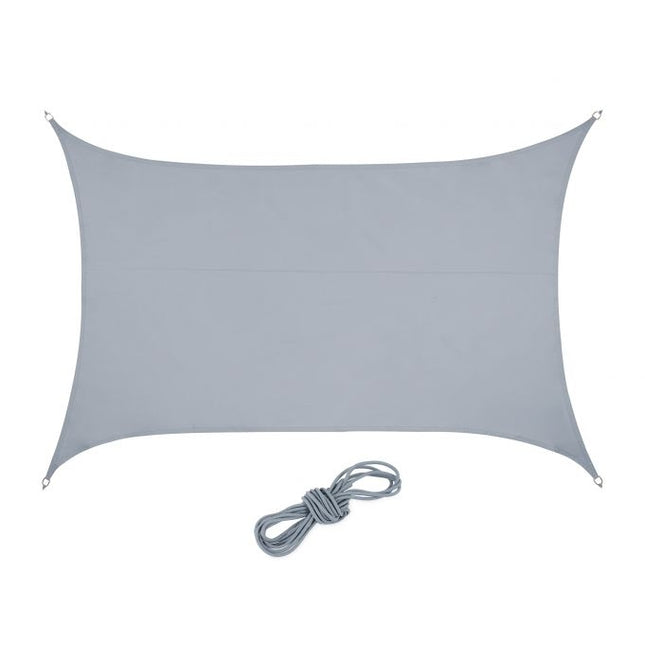 Sun sail rectangular light grey
