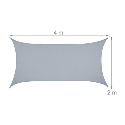 Sun sail rectangular light grey