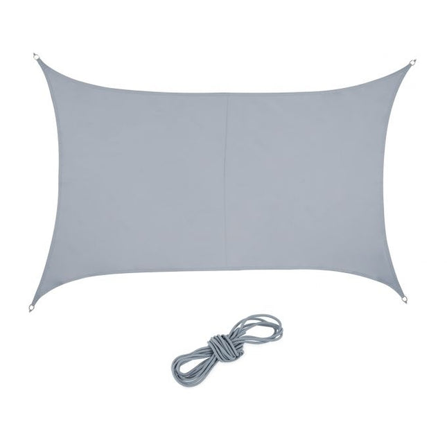 Sun sail rectangular light grey