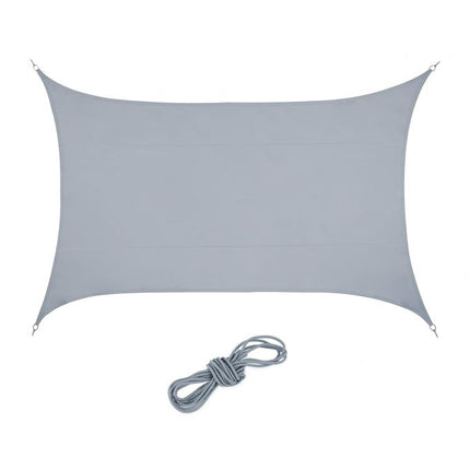 Sun sail rectangular light grey