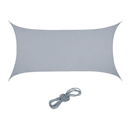 Sun sail rectangular light grey
