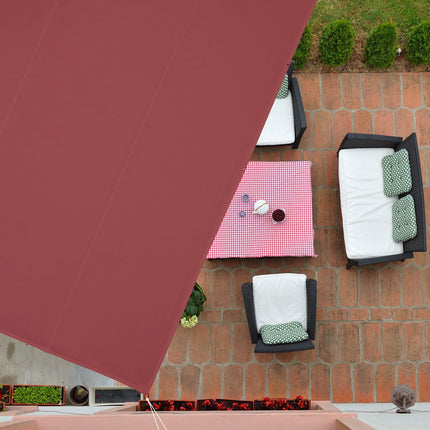 Sun sail rectangular maroon