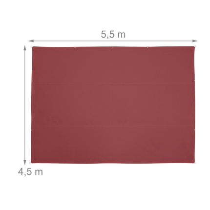 Sun sail rectangular maroon