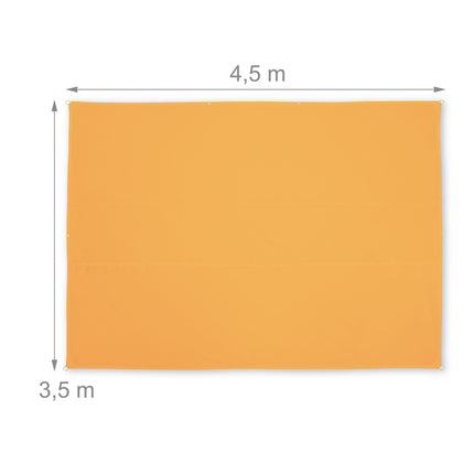 Sun sail rectangular yellow