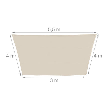 Sun sail trapezoidal beige