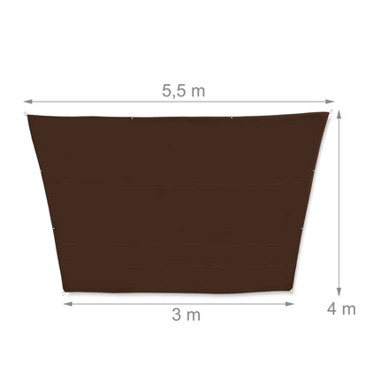 Sun sail trapezoidal brown