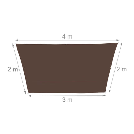 Sun sail trapezoidal brown
