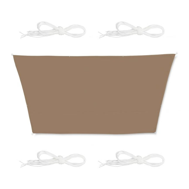 Sun sail trapezoidal coffee brown